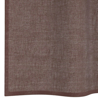 Gordijnen Voile met doorvoertules 2 st 140x245 cm bruin 6