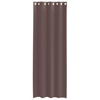 Gordijnen voile met doorvoertules 2 st 140x300 cm bruin 4