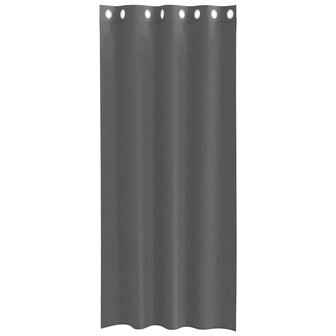 Gordijnen voile met doorvoertules 2 st 140x225 cm donkergrijs 4