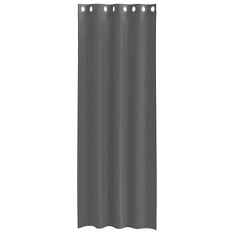 Gordijnen voile met doorvoertules 2 st 140x300 cm donkergrijs 4