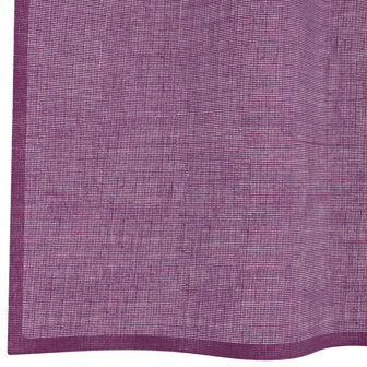 Gordijnen Voile met doorvoertules 2 st 140x175 cm paars 6