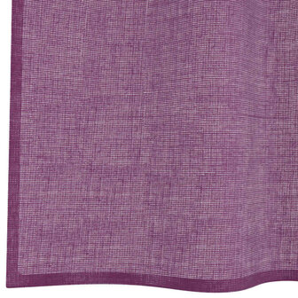 Gordijnen voile met doorvoertules 2 st 140x300 cm paars 6