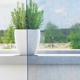 Gordijnen voile met doorvoertules 2 st koningsblauw 3