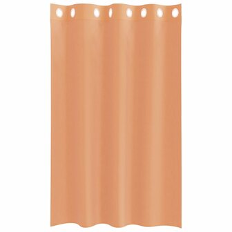 Gordijnen voile met doorvoertules 2 st terracotta 4