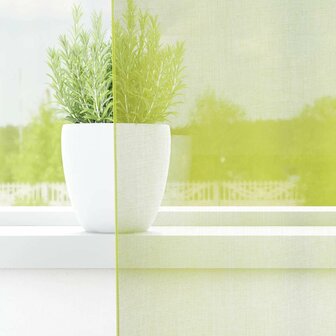 Gordijnen voile met roedezakken 2 st appelgroen 3