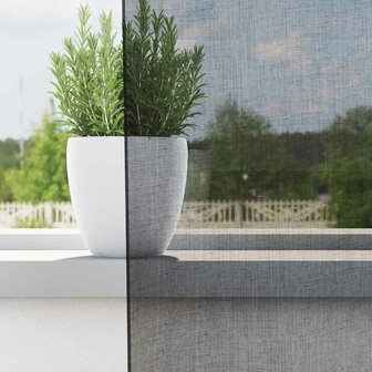 Gordijnen voile met roedezakken 2 st zwart 3