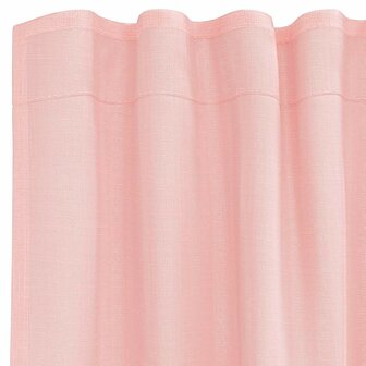 Gordijnen voile met roedezakken 2 st roze 5