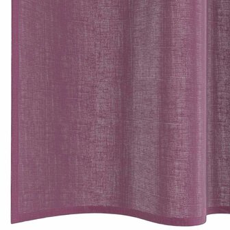 Gordijnen voile met roedezakken 2 st paars 6