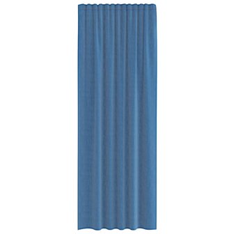 Gordijnen voile met roedezakken 2 st koningsblauw 4