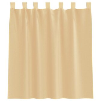 Gordijnen voile met roedezakken 2 st zand 4