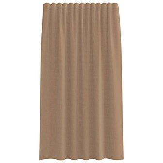 Gordijnen voile met roedezakken 2 st lichtbruin 4