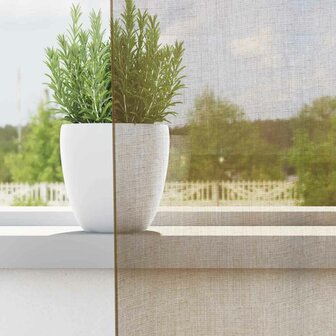Gordijnen voile met roedezakken 2 st lichtbruin 3
