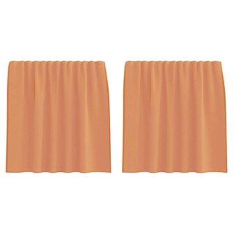 Voile gordijnen met roedezakken 2 st terracotta 2