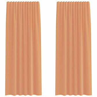 Voile gordijnen met roedezakken 2 st terracotta 2