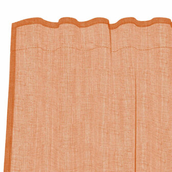 Voile gordijnen met roedezakken 2 st terracotta 6