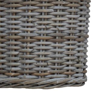 Plantenmand met opslag 2 pcs Grijs Kubu Rattan 8