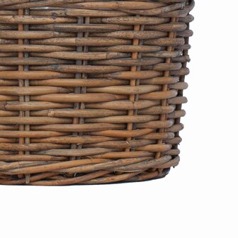 Plantenmand met opslag 2 pcs Bruin Kubu Rattan 8