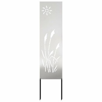 Privacyscherm Fretwerk Zilver 32 x 140 cm Roestvrij staal 1