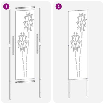 Privacyscherm Zilver 32 x 140 cm Gegalvaniseerd staal 9