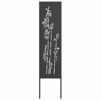 Privacyscherm Bloemen Zwart 32 x 140 cm Koudgewalst staal 2