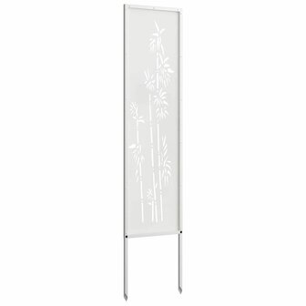 Privacyscherm Bloemen Wit 32 x 140 cm Koudgewalst staal 5