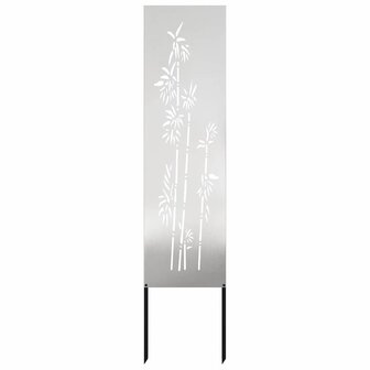 Privacyscherm Bloemen Zilver 32 x 140 cm Roestvrij staal 2