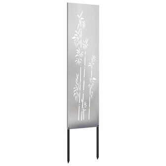 Privacyscherm Bloemen Zilver 32 x 140 cm Roestvrij staal 4