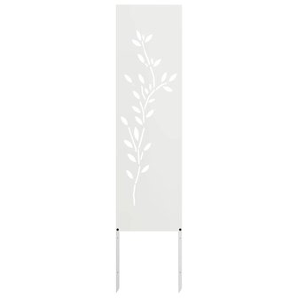 Privacyscherm Bloemen Wit 32 x 140 cm Koudgewalst staal 2