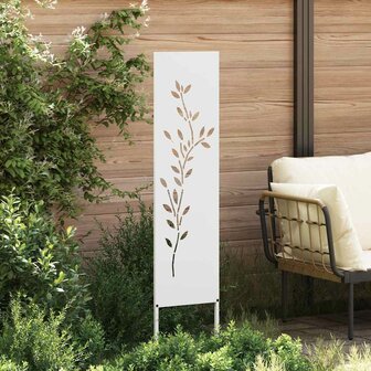 Privacyscherm Bloemen Wit 32 x 140 cm Koudgewalst staal 3