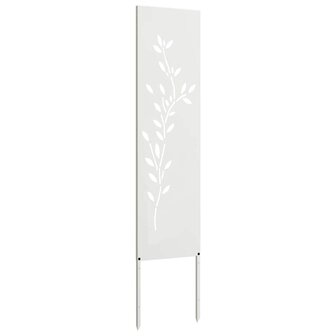 Privacyscherm Bloemen Wit 32 x 140 cm Koudgewalst staal 4