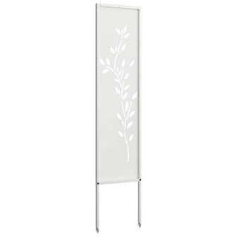 Privacyscherm Bloemen Wit 32 x 140 cm Koudgewalst staal 5