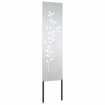 Privacyscherm Bloemen Zilver 32 x 140 cm Roestvrij staal 4