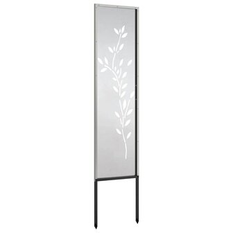Privacyscherm Bloemen Zilver 32 x 140 cm Roestvrij staal 5