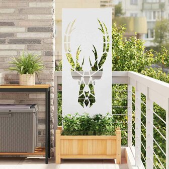 Privacyscherm Wit 50 x 140 cm Koudgewalst staal 1