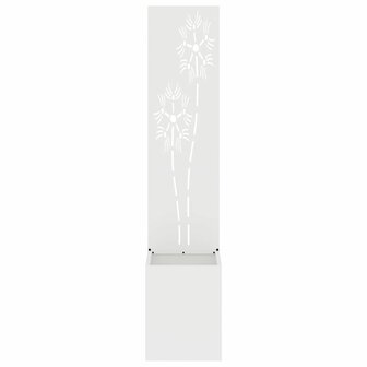 Privacyscherm Bloemen Wit 32 x 140 cm Koudgewalst staal 5