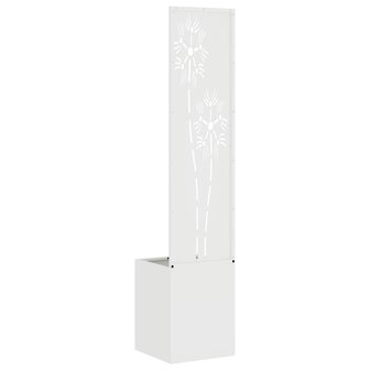Privacyscherm Bloemen Wit 32 x 140 cm Koudgewalst staal 7