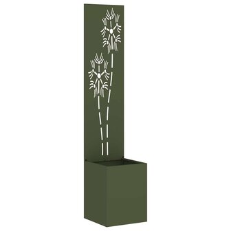 Privacyscherm Olijfgroen 32 x 140 cm Koudgewalst staal 2