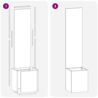 Privacyscherm Zilver 32 x 140 cm Gegalvaniseerd staal 9