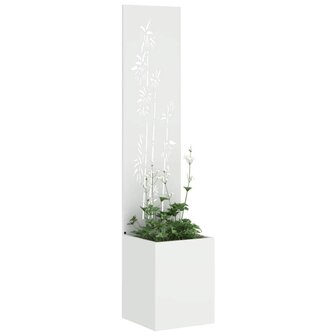 Privacyscherm Bloemen Wit 32 x 140 cm Koudgewalst staal 3