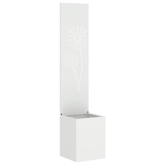 Privacyscherm Fretwerk Wit 32 x 140 cm Koudgewalst staal 2
