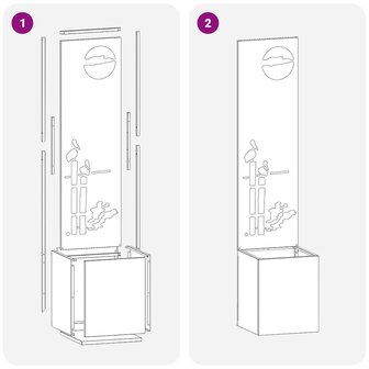 Privacyscherm Fretwerk Roestig 32 x 140 cm Cortenstaal 9