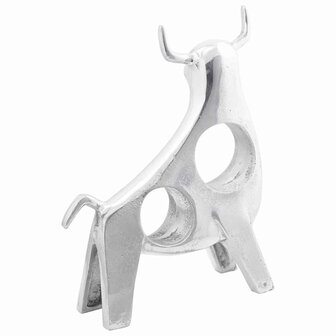 Stierensculptuur Zilver 22 x 9.5 x 34 cm Aluminium 2