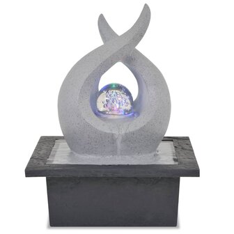 Kamerfontein met LED-verlichting polyresin 2