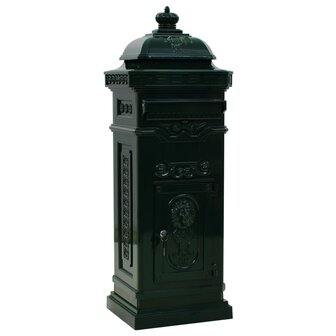 Pilaar brievenbus vintage stijl roestbestendig aluminium groen 2