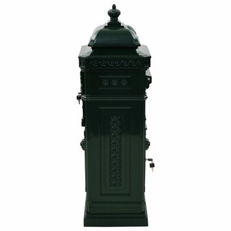 Pilaar brievenbus vintage stijl roestbestendig aluminium groen 6