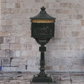 Staande brievenbus vintage stijl roestbestendig aluminium groen 1