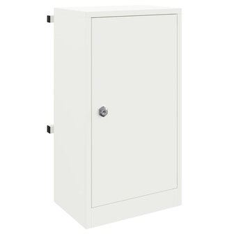 Brievenbus met opslag met de deur Wit 30 x 20 x 55 cm Staal 2