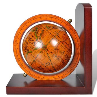 Boekensteunen 2 st globe 4