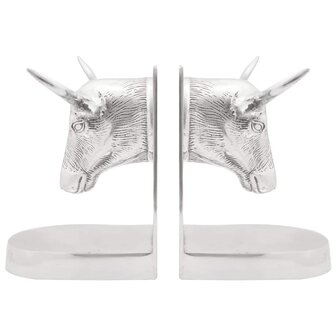 Boekensteunen 2 pcs Zilver 21,5 x 15,5 x 20 cm Aluminium 4