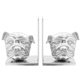 Boekensteunen 2 pcs Zilver 8 x 12 x 16,5 cm Aluminium 5